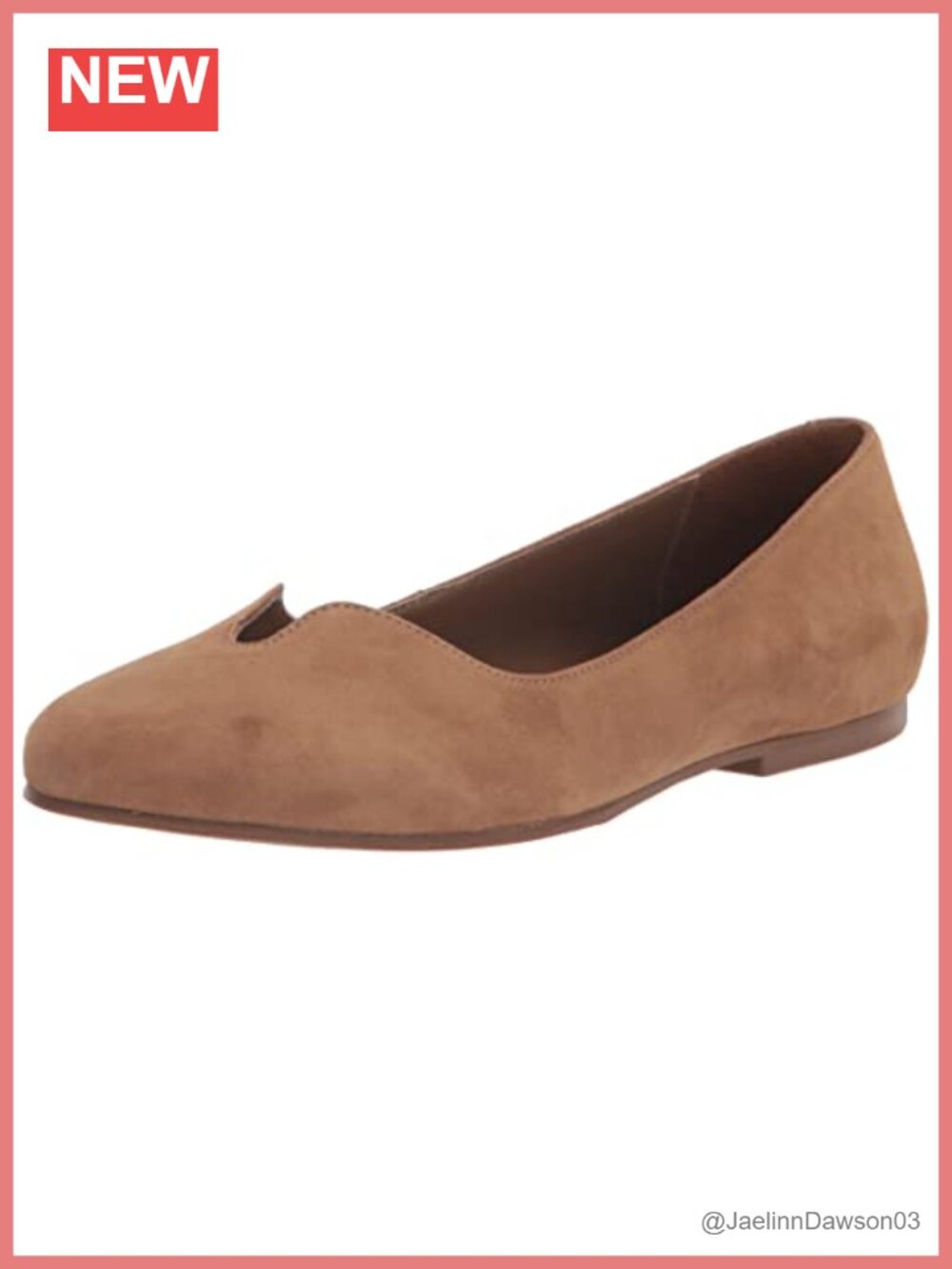 Suede Ballet Flats Women's Round Toe Slip-On Comfortable Dance Shoes